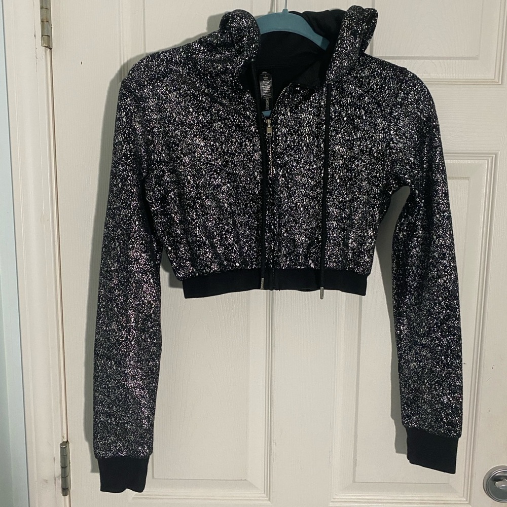 Reflex cropped hoodie
